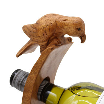 Carved Wooden Wine Holder Bird, 2 of 2
