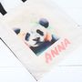 Personalised Panda Tote Shopper Bag, thumbnail 2 of 3