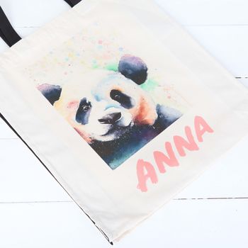 Personalised Panda Tote Shopper Bag, 2 of 3