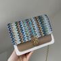 Personalised Amelia Straw Chain Brown Cross Body Bag, thumbnail 8 of 8