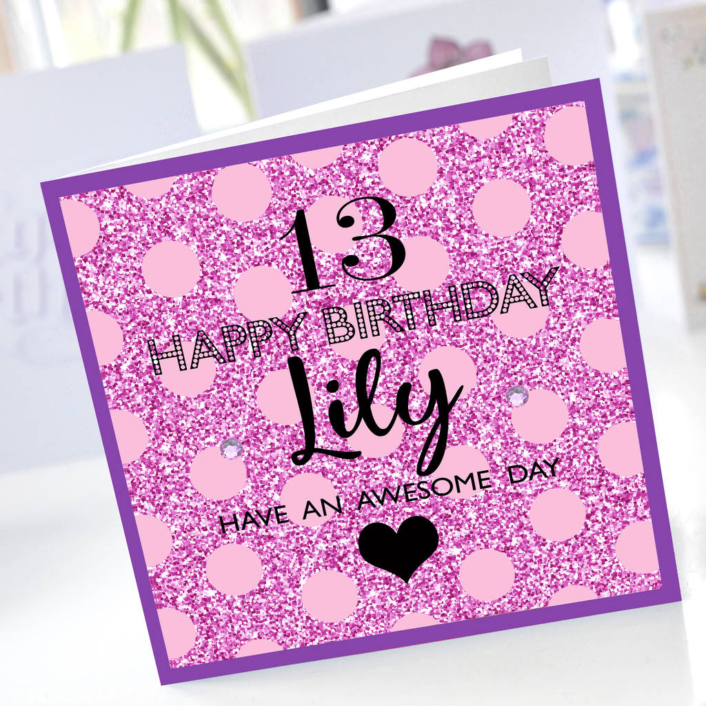 pink-glitter-13th-birthday-card-by-amanda-hancocks-notonthehighstreet