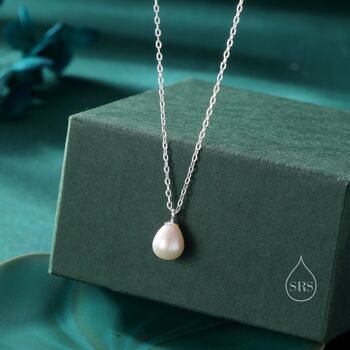 Natural Tiny Droplet Pearl Necklace, 4 of 10