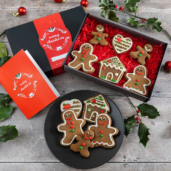 Christmas Gingerbread 'Family @ Home' Biscuit Gift Box, 4 of 4