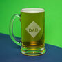 Love You Dad Etched Glass Tankard, thumbnail 1 of 5