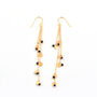 Handmade Sapphire Rain Gold Vermeil Drop Earrings, thumbnail 4 of 7