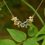 Solid 9ct Gold And Sapphire Creeping Vine Necklace, thumbnail 5 of 5