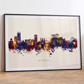 Athens Greece Skyline Cityscape Art Print, 6 of 12