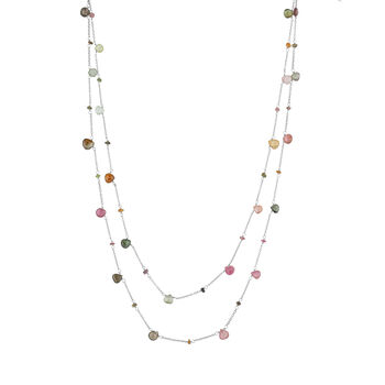 Sterling Silver Fine Tourmaline Double Layer Necklace, 3 of 3