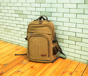 Canvas Backpack Rucksack, 4 of 12