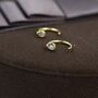 Cz Droplet Huggie Hoop Earrings In Sterling Silver, thumbnail 5 of 11