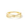 9ct Solid Gold Diamond Crossover Ring, thumbnail 3 of 3