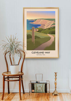 Cleveland Way National Trail Travel Poster Art Print, 5 of 8