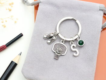 Basketball Personalised Keyring Sporting Fan Gift, 2 of 9