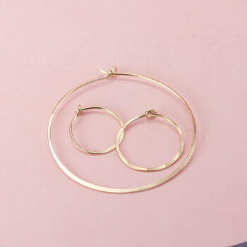 Circle Hoop Earrings In 14k Gold Fill, 2 of 5