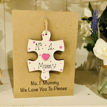 Personalised Mum Nanny Jigsaw Keepsake Card, 4 of 6