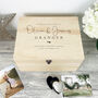Personalised Wooden Wedding Keepsake Memory Box, thumbnail 1 of 9
