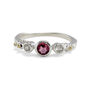 White Topaz And Pink Tourmaline Ring, thumbnail 7 of 8