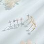 Sterling Silver Extra Tiny Hydrangea Flower Huggie Hoop Earrings, thumbnail 1 of 11