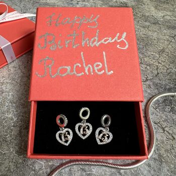 13th Birthday Charm Personalised Silver Bracelet Gift, 6 of 8