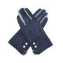 Suede Ladies Gloves With Contrast Detail, thumbnail 3 of 9
