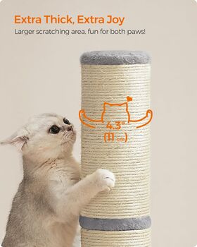 Cat Scratching Post With Spring Pompom And Sisal Pole, 3 of 10