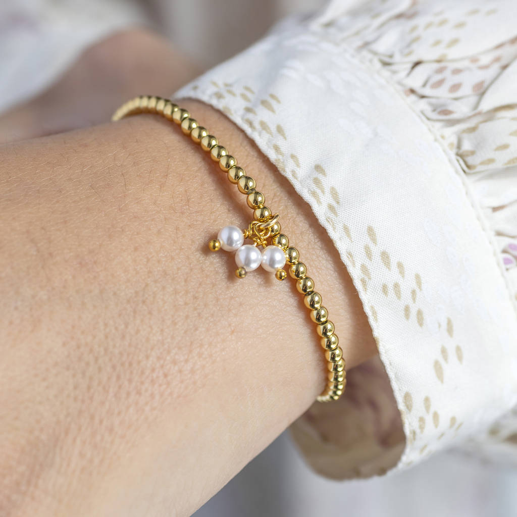 30th Birthday Pearl Charm Beaded Bracelet By Joy by Corrine Smith ...