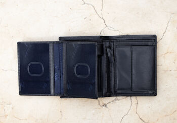 Personalised Leather Wallet Vertical Trifold Rfid, 5 of 7