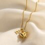 Mama And Baby Bear Initial Charm Necklace, thumbnail 4 of 10