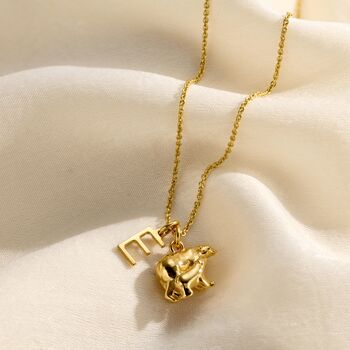 Mama And Baby Bear Initial Charm Necklace, 4 of 10