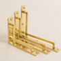 Polished Brass Art Deco Solid Brass Brackets, thumbnail 1 of 8