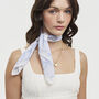 Blue Bow And Floral Square Scarf, thumbnail 2 of 7
