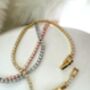 Adjustable Box Clasp Cz Tennis Bracelet In Gold, Rose Gold And Silver Plated, Gift For Her, thumbnail 1 of 11