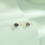 Sterling Silver Mystic Black Cz Droplet Drop Earrings, thumbnail 2 of 10