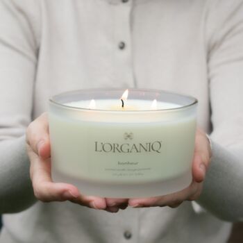 L'organiq Bonheur Three Wick Candle 425g, 2 of 8