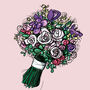 Personalised Flower Bouquet Illustration, thumbnail 2 of 2