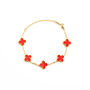 Clover Bracelet Gold/Red, thumbnail 1 of 3