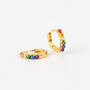 Surya Rainbow Huggie Hoop Earrings, thumbnail 2 of 4