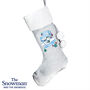 Personalised The Snowman Luxury Silver Grey Stocking, thumbnail 2 of 3
