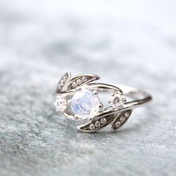 Sparkly Opal Leaf Ring, 2 of 6