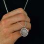 Aztec Ollin Travel Mandala Silver Necklace, thumbnail 1 of 11