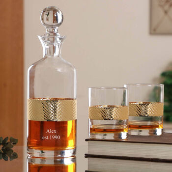 Dad's Personalised Gold Decanter And Tumblers, 3 of 10