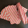 Flourescent Orange Diagnal Stripe Bags, thumbnail 1 of 2