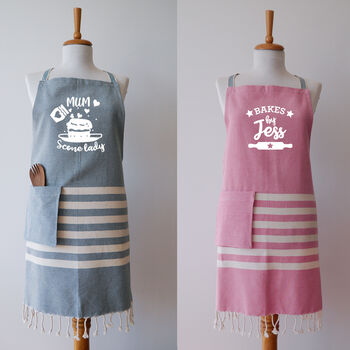 Personalised Cotton Apron And Tea Towel, Birthday Gift, 7 of 12