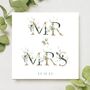 Personalised Mr And Mrs Botanical Wedding Card, thumbnail 1 of 2