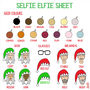 Personalised Selfie Elfie Head Family T Shirt, thumbnail 2 of 5