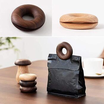 Doughnut Wooden Crafted Coffee Bag Clip, 4 of 4