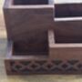 Desk Caddy, Indian Rosewood Desk Organiser, thumbnail 8 of 11
