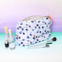 Painterly Petals Blue Makeup Bag, thumbnail 2 of 3