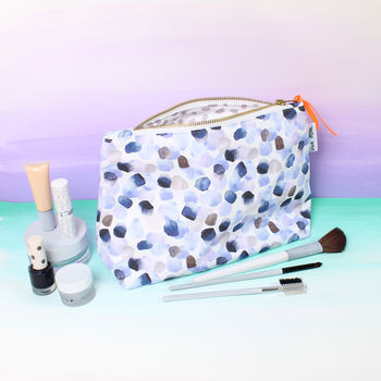 Painterly Petals Blue Makeup Bag, 2 of 3