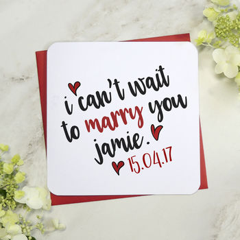 I Can't Wait To Marry You Wedding Day Card By Parsy Card Co ...